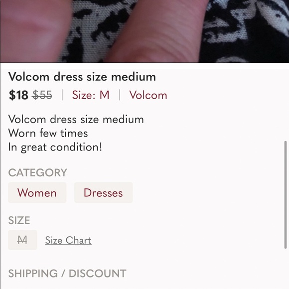 Volcom Black Floral Dress - Picture 6 of 6